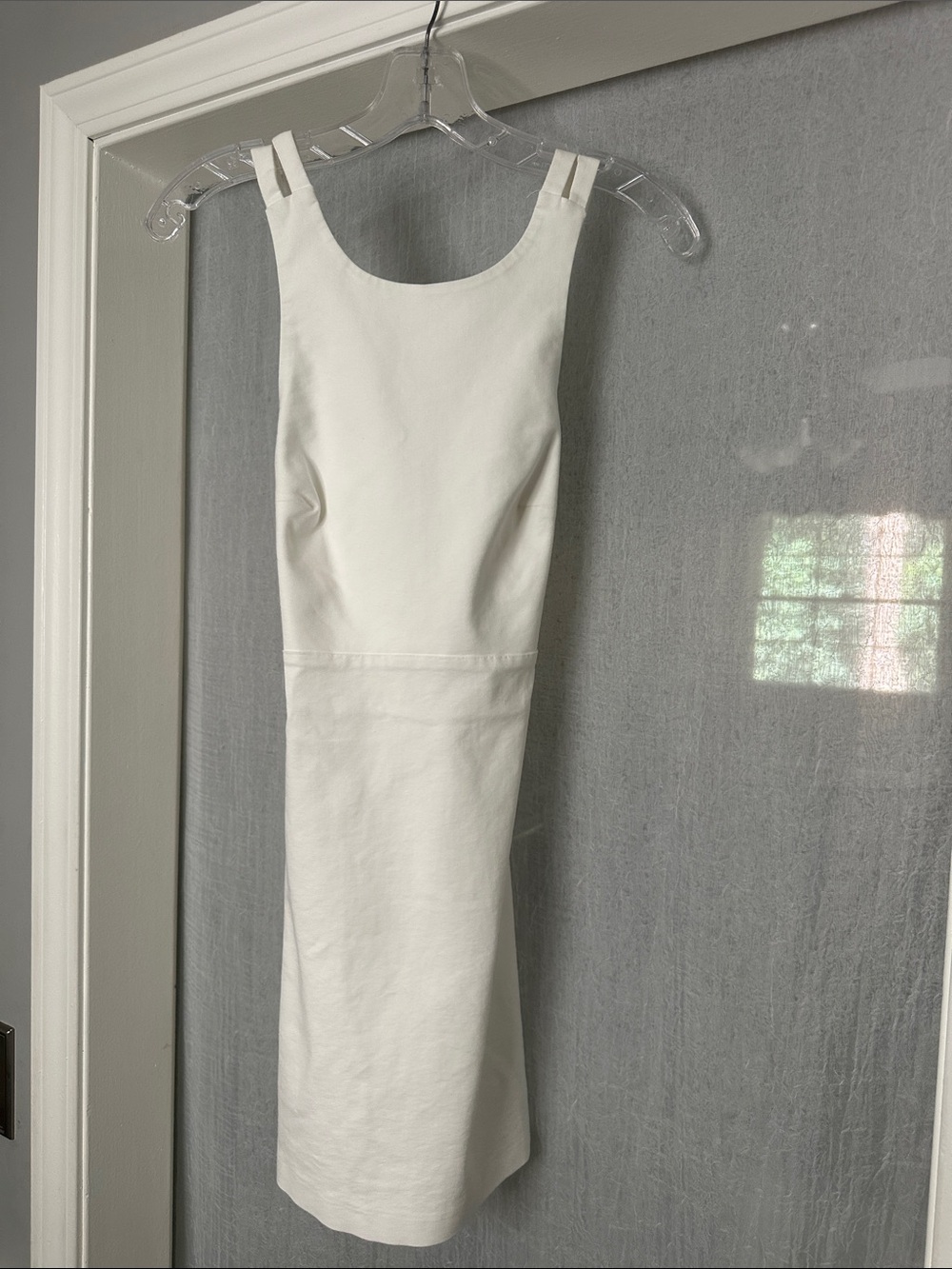 Zara White Midi Sheath Dress